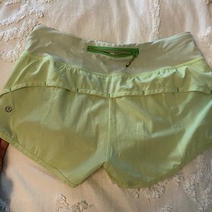 Lululemon lime green “speed up” shorts size 4 🍋
